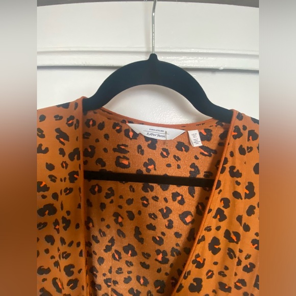 & OTHER STORIES LEOPARD PRINT WRAP DRESS Size 4/Small - Picture 4 of 6